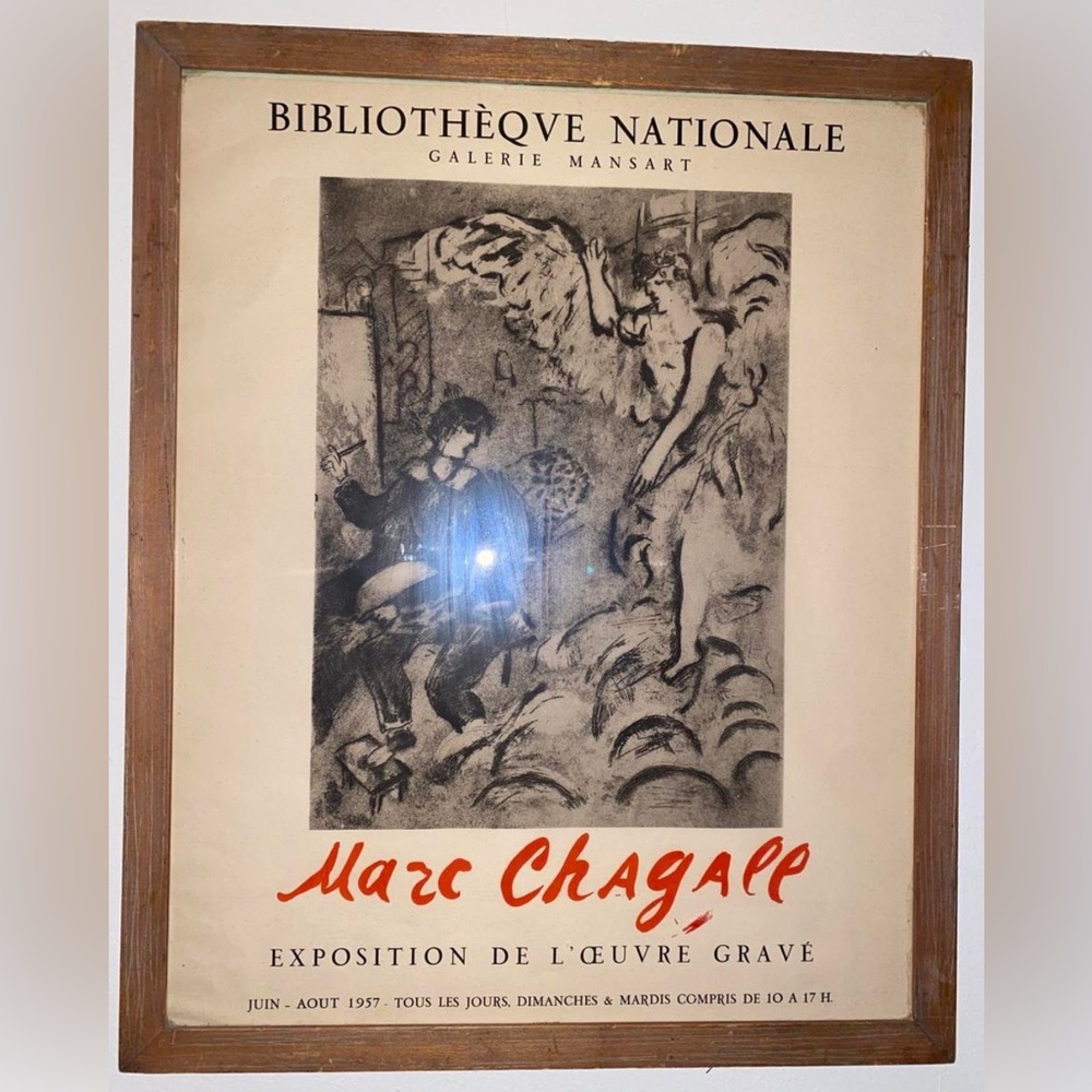 Marc Chagall poster in black and white used #art #poster #graphic
